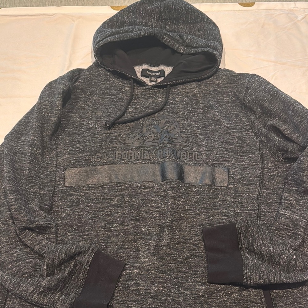 Ring of Fire Gray Sweatshirt Modern Athletic Style